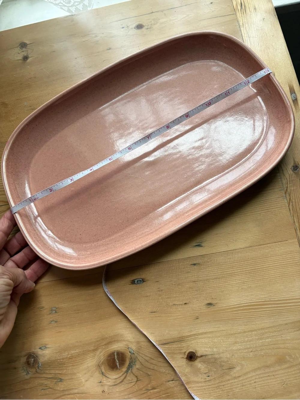 Russell Wright Platter by Steubenville 13” Pink